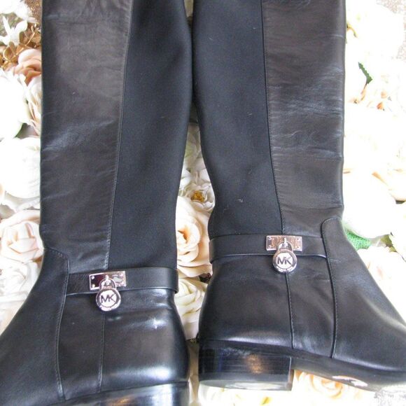 Michael kors black leather knee high boots 5.5 - Picture 7 of 10